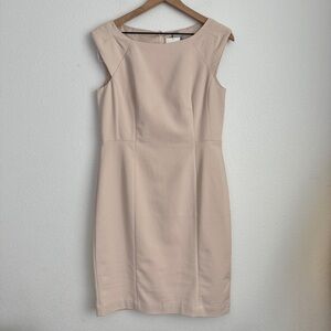 H&M Beige Sleeveless Sheath Dress Size 12 NWT